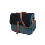 Wholesale Tri-Color Canvas Messenger Bag